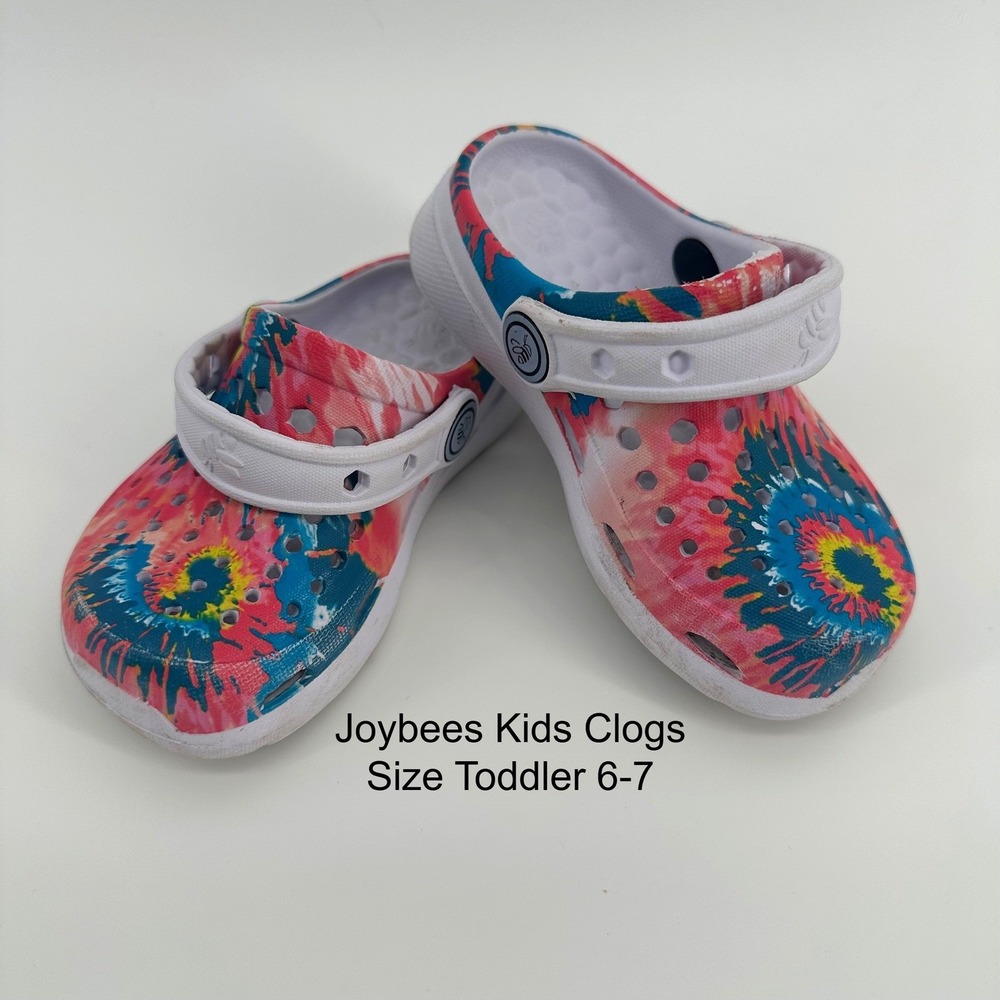 Joybees Kids Tie-Dye Clogs - Pink/Blue